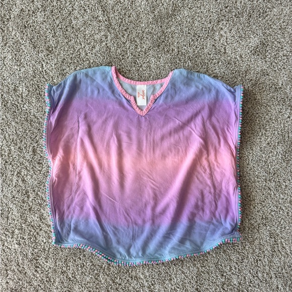 Cat & Jack Baby Girl Ombre Swim Cover-Up Rainbow - Size 12 months - Picture 2 of 5